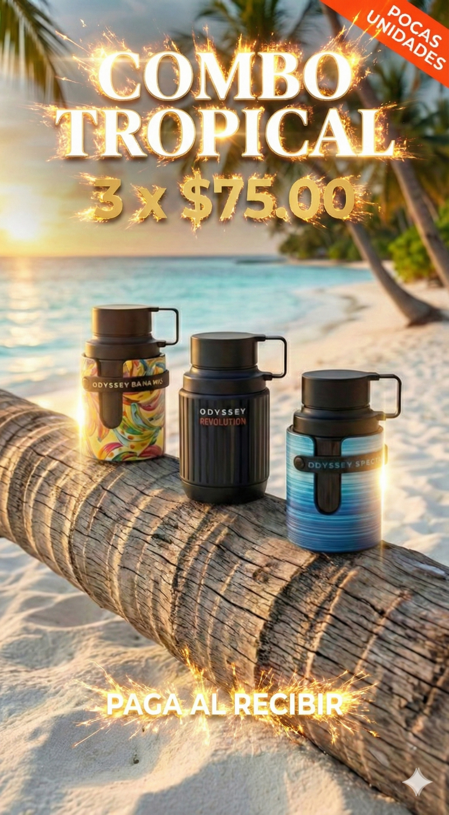 COMBO TROPICAL ARMAF – SET 3 PERFUMES ODYSSEY (REVOLUTION + BA HA MAS + SPECTRA BLU) | $75.00