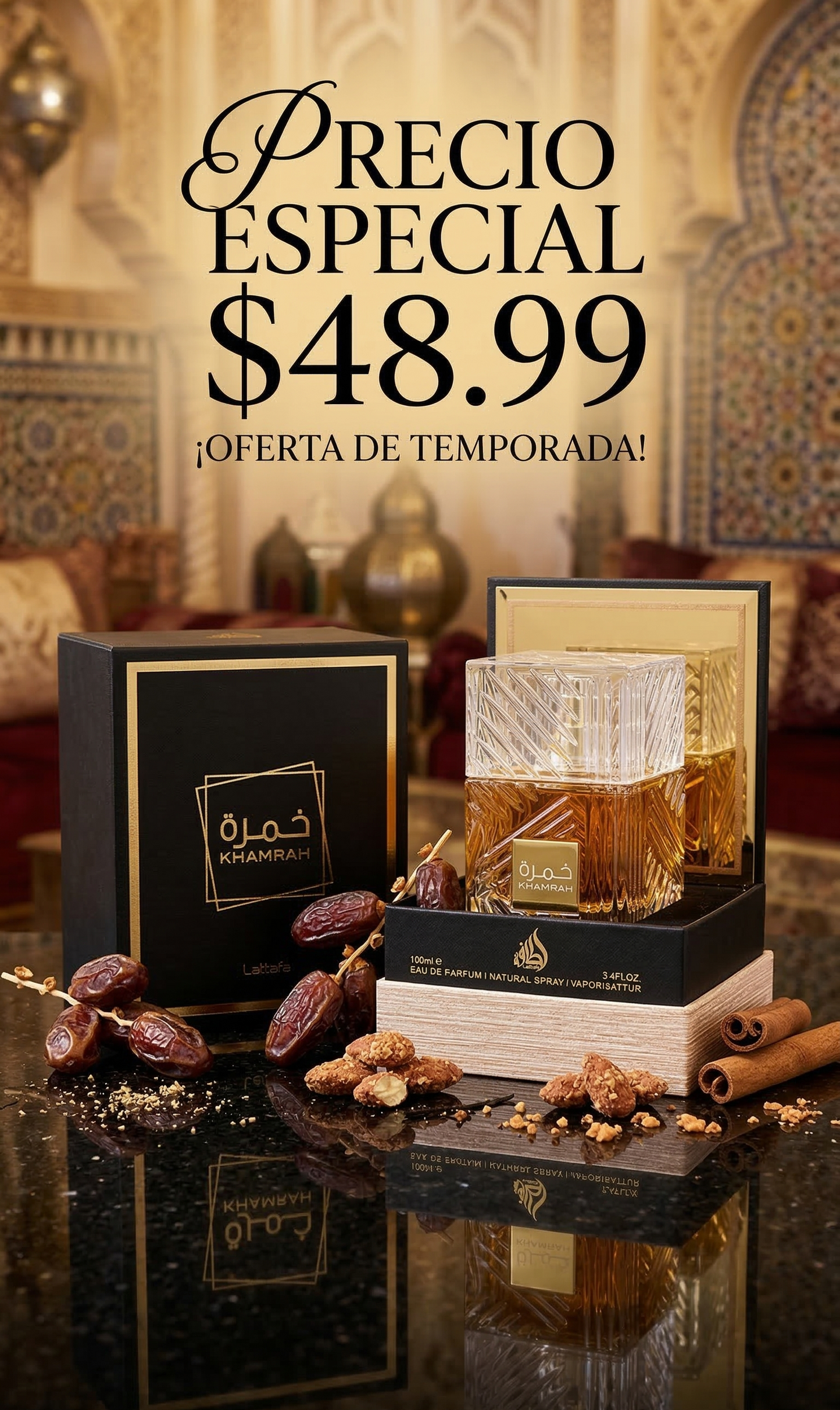 Perfume Arabe Gourmand | Estuche de Lujo 100ml | Fragancia Oriental Unisex