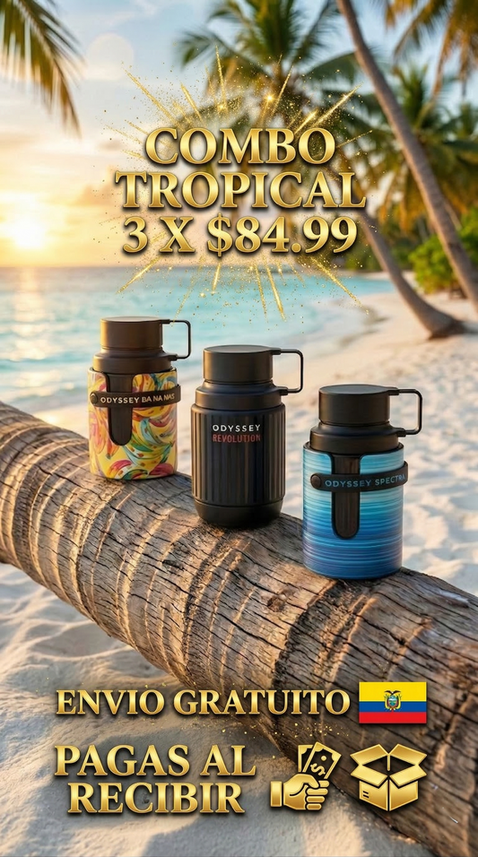 COMBO TROPICAL ARMAF – SET 3 PERFUMES ODYSSEY (REVOLUTION + BA HA MAS + SPECTRA BLU) | $75.00